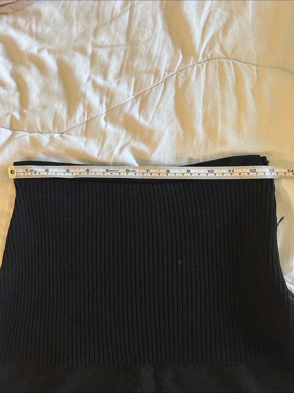 Prada Black Two-Texture Ribbed Mini Skirt - Picture 6 of 9